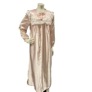 Nicole Pink Satin Robe